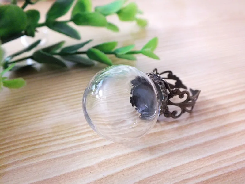 

Стеклянное кольцо в виде флакона с бронзовым покрытием под старину, 25x15 мм, 10 комплектов