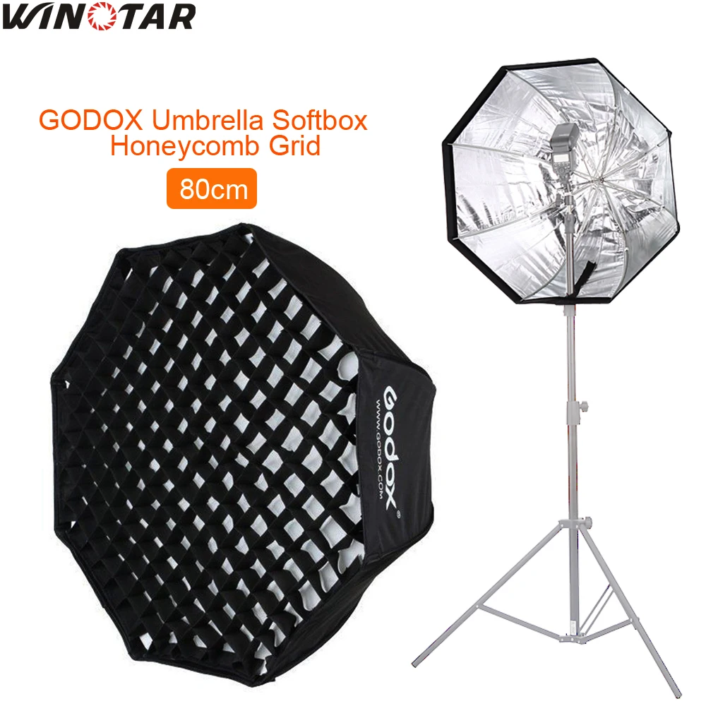 GODOX 80 см см/32 &quotсотовая сетка восьмиугольник зонтик софтбокс Фотостудия вспышка