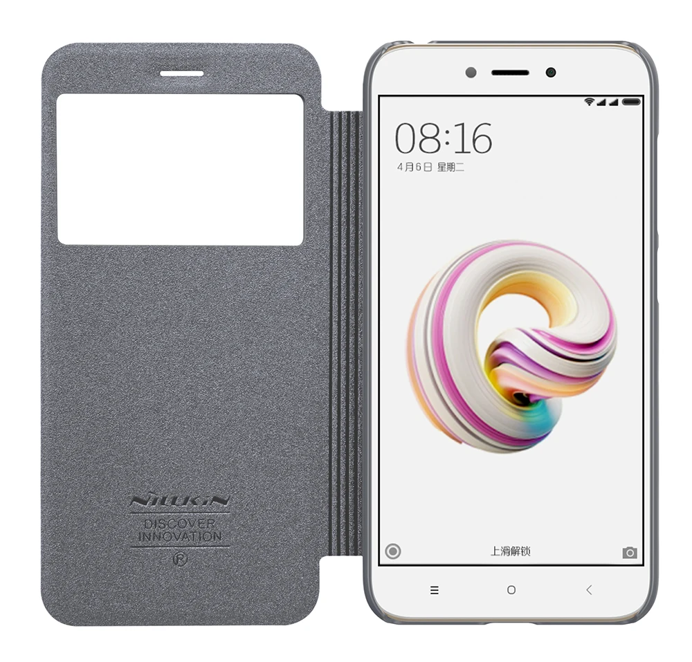Чехол для xiaomi Redmi 5A 5 0 &quotNillkin sparkle series откидной из искусственной кожи с окошком