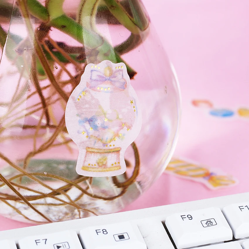 48 шт. Kawaii Мультфильм желаний бутылки наклейки s DIY дневник тетрадь альбом Кубок Декор руководство бронзирующий стикер для канцелярских товаров
