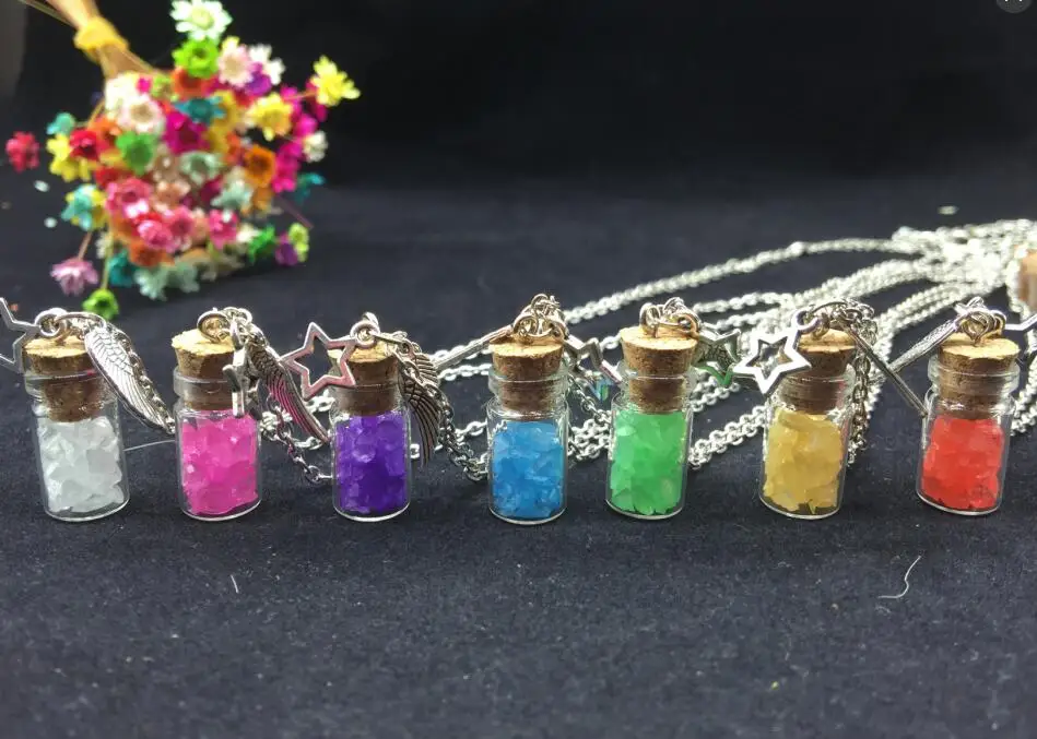 1 компл./Лот ручной работы подвески luky ожерелье Океан морской песок стекло