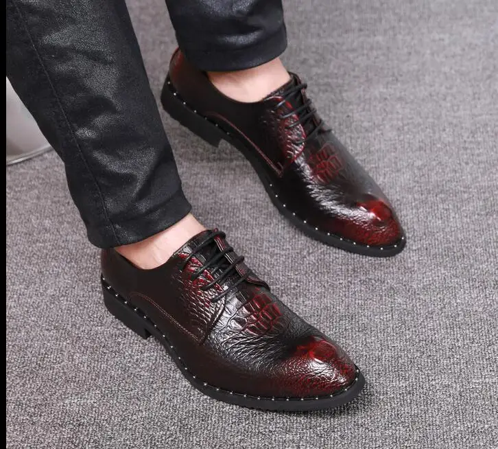 Демисезонные мужские туфли из крокодиловой кожи zapatos hombre Vestir оксфорды мужские туфли на плоской подошве Мужские модельные свадебные туфли