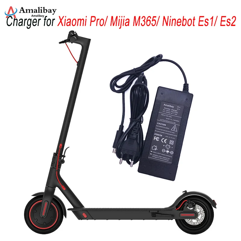 

Amalibay Scooter Charger for Xiaomi Pro Mijia M365 Ninebot Es1 Es2 Adapter 42v 2A Electric Scooter Parts EU US Plug