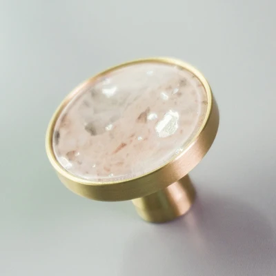 Минималистическая настенная вешалка Металл под мрамор медная Рама Ручка для ящика домашнее оформление входа висячая Чистая медь - Цвет: 1pcs