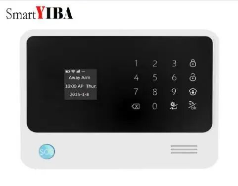 SmartYIBA Home Security Wifi GSM Burglar Alarm System APP Remote Control Spanish Russian Voice Video IP Camera Smart Sokcet