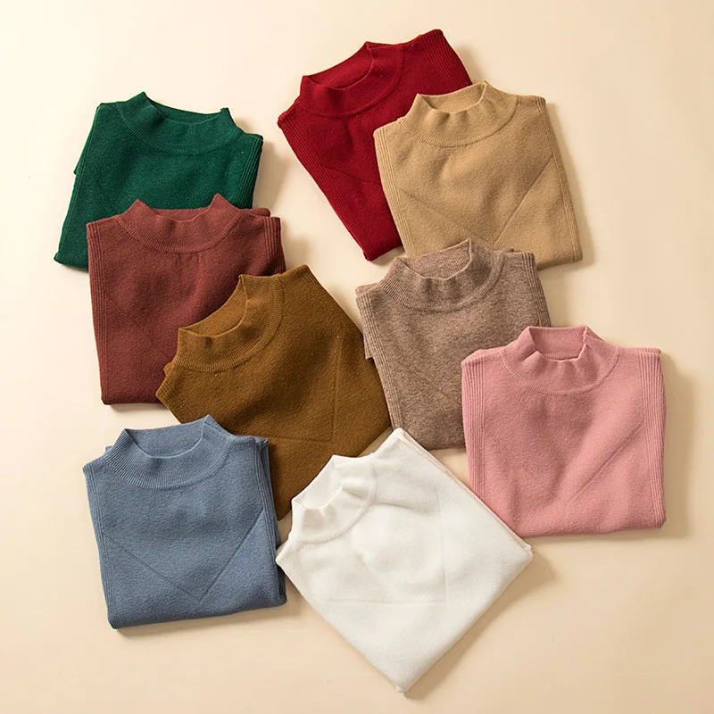 Wixra Warm and Charm Spring Women's Knitted Turtleneck Sweater Pullover Summer Soft Solid Short Sleeve Knitwear Jumper Top | Женская