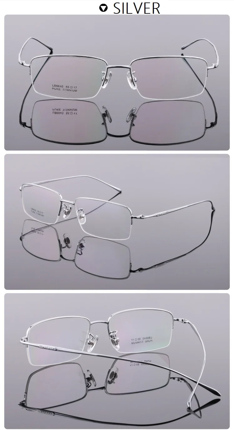 Titanium Big Face Men Glasses Eyewear Ultra light Half Rim Whole Carving Temple Myopia Prescription Readding Glasses Eyewear New