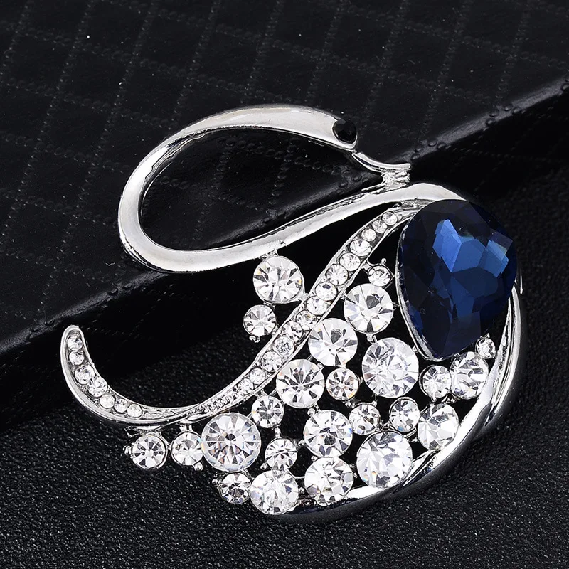 2018 New luxurious Crystal Peacock Brooch Pins Wedding Party Invitation Brooches Fashion Jewelry Gift For Women Dropshipping! | Украшения и