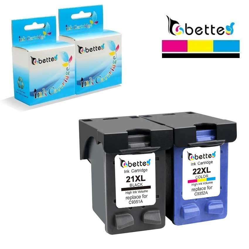 21XL 22XL чернил Замена для hp картриджи 21 22 DeskJet 3915 D1320 D1311 D1455 D1530 F2100 F2180 F2280 F4140 F4172 F4190