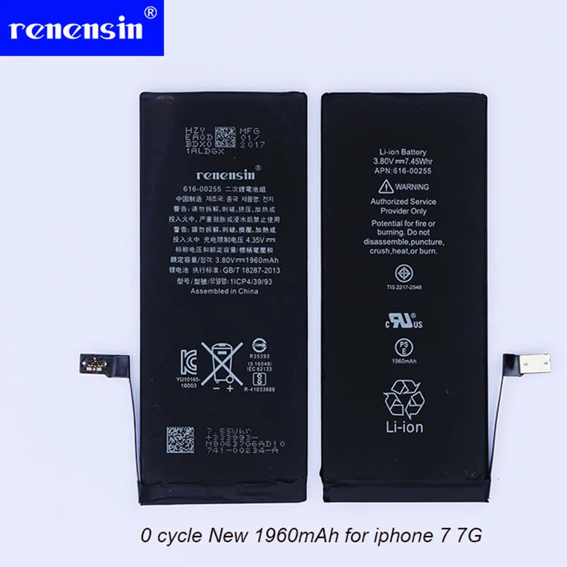Аккумуляторные батареи Встроенный аккумулятор для iPhone 7 7G реальная емкость 1960mAh с