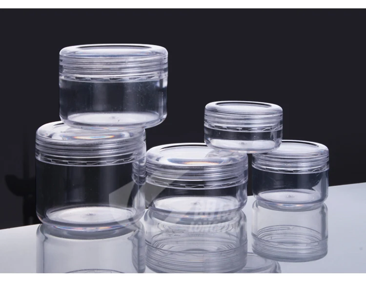 100 шт./лот прозрачная маленькая круглая пластиковая витрина бутылка банка для