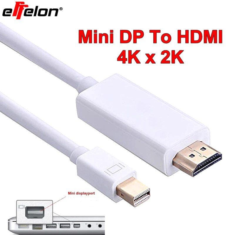 Effelon MINI DP 4 К x 2 Thunderbolt Mini DisplayPort/HDMI HD ТВ AV Разрешение 3D Кабель адаптер для iMac/MacBook Pro