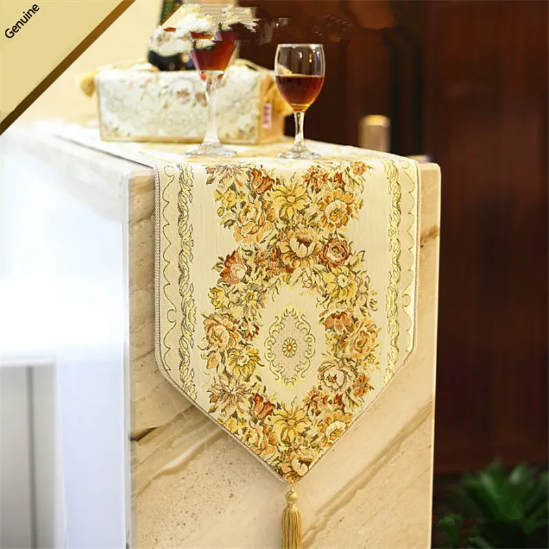 Европейский настольный флаг Роскошная вышитая настольная дорожка простые и