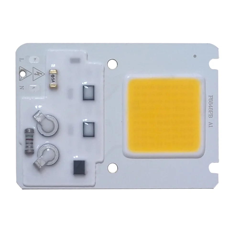 

10pcs/lot LED COB CHIP 20W 30W 50W White WarmWhite Golden AC220V with Smart IC light beads For DIY Floodlight Outdoor lamp