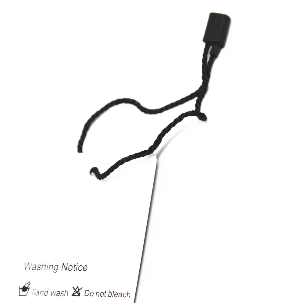 500 шт./лот черная вешалка для одежды 7 дюймов одежды|hang tag string|price stringtag string |
