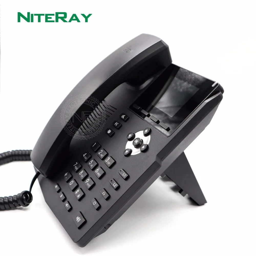 Высококлассный VoIP телефон 2,4 дюймов lcd Настольный X3SP корпоративный IP телефон HD Voice 2 SIP линии VoIP телефон