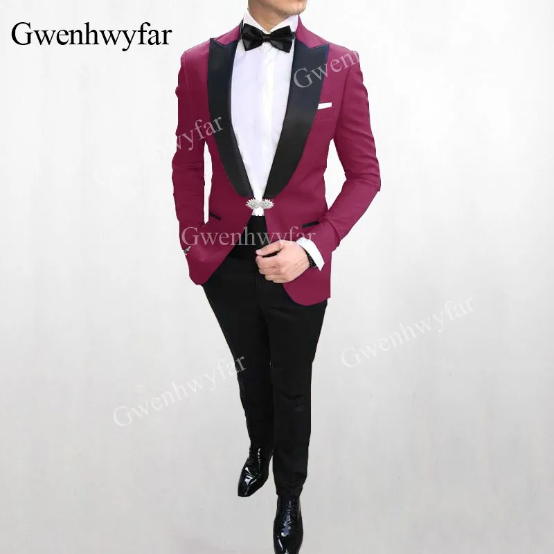 Gwenhwyfar 2019 Весенняя серия кристальных пряжек розово-красная мода на одной пуговице