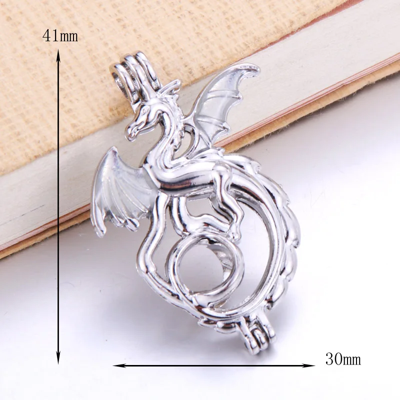 6 шт. богемное жемчужное колье с кулоном в виде клетки эфирное масло духи светится