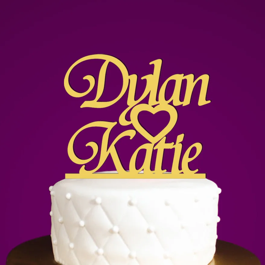 

Personalized Anniversary cake topper Custom rustic gold cake topper Wedding Cake Decoration