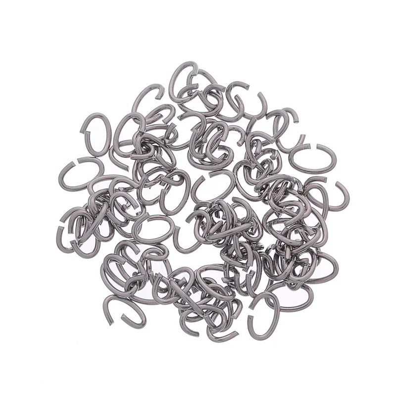 Кольцо из нержавеющей стали LASPERAL 100 шт. открытые круглые кольца овальной формы