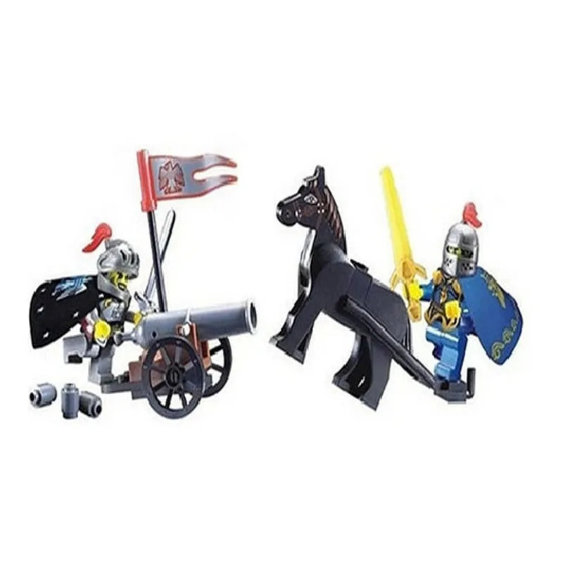 42 шт. детские строительные блоки серия замка камиона средневековый рыцарь модель