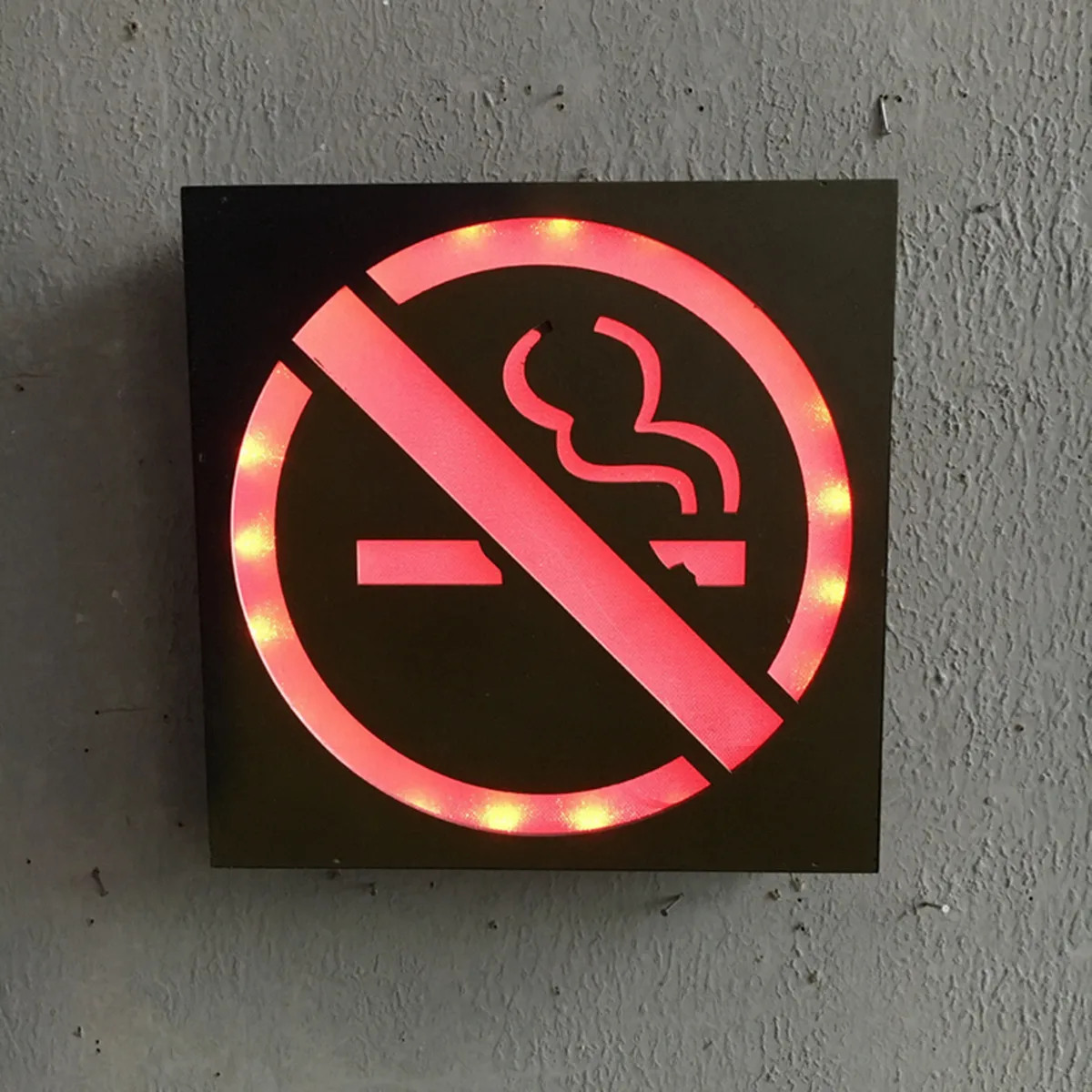 24x24cm LED MDF Sign Light Retro Light Box Board Plaque Poster Bar Pub Home Wall Decoration Commercial Lighting Battery Powered - Испускаемый цвет: No Smoking