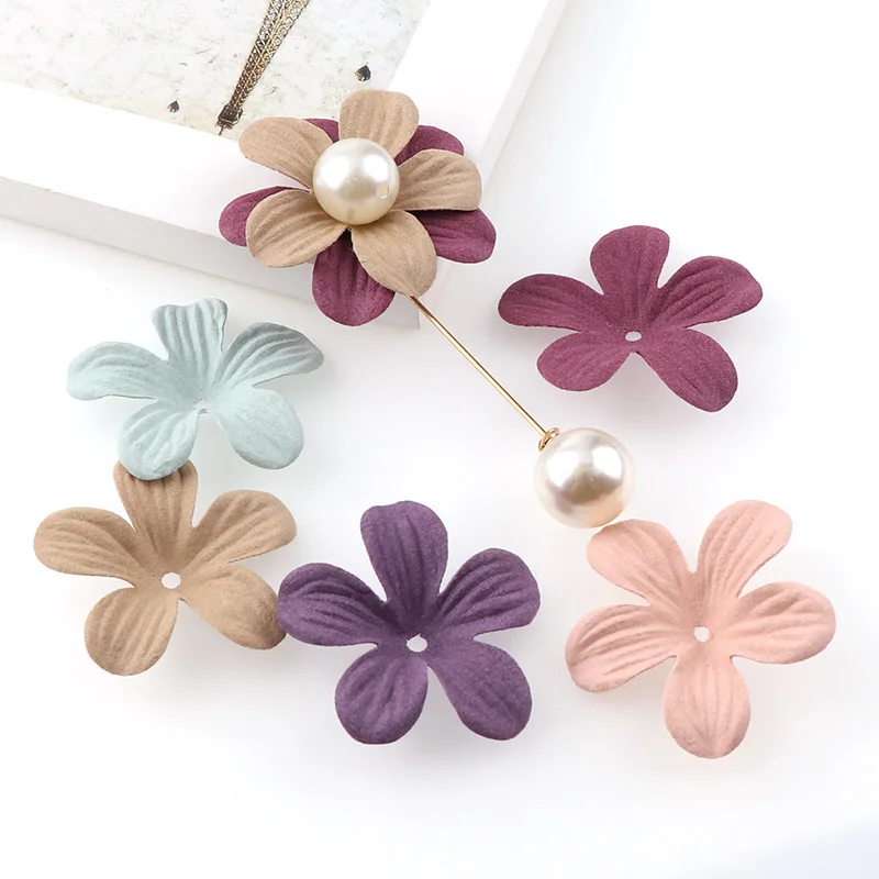 Маленькие Изысканные кожаные цветы ручной работы 30 шт. искусственные с головкой