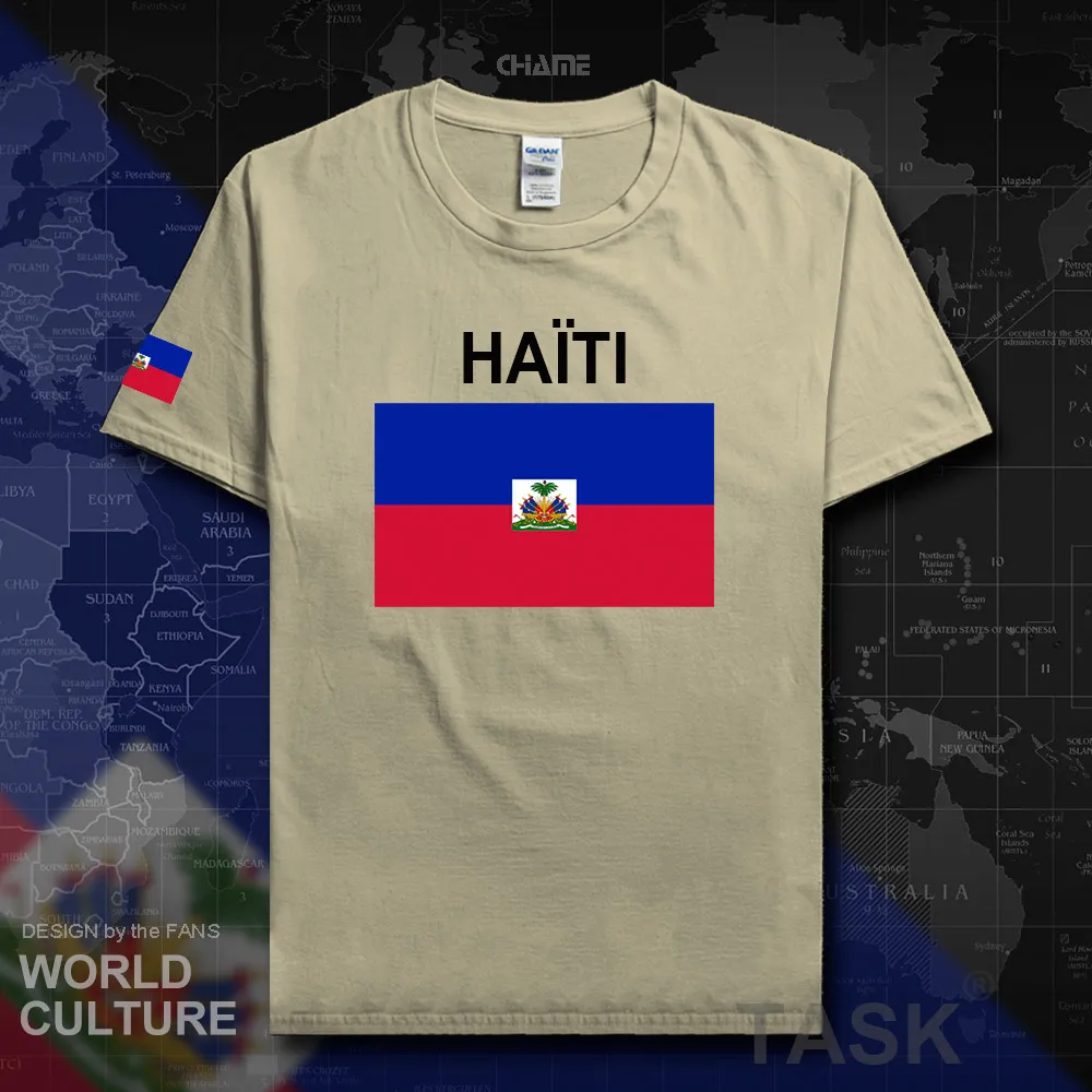 Haiti Haitian Футболка мужская 2018 футболка хлопковая национальная команда 100% одежда