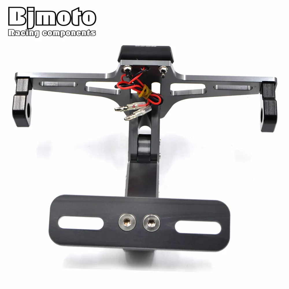 Bjmoto Универсальный CNC Мотоцикл Регулируемый номерной знак рамка держатель BracketMount