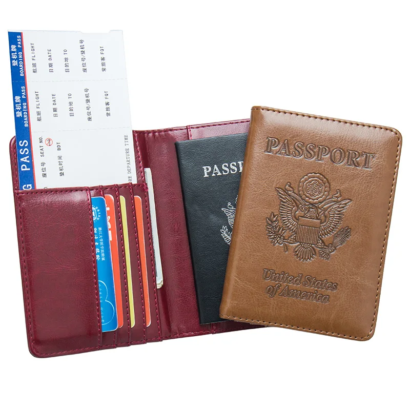 2019 Новый США держатель для карт Обложка паспорта паспорт Крышка Дамские туфли из