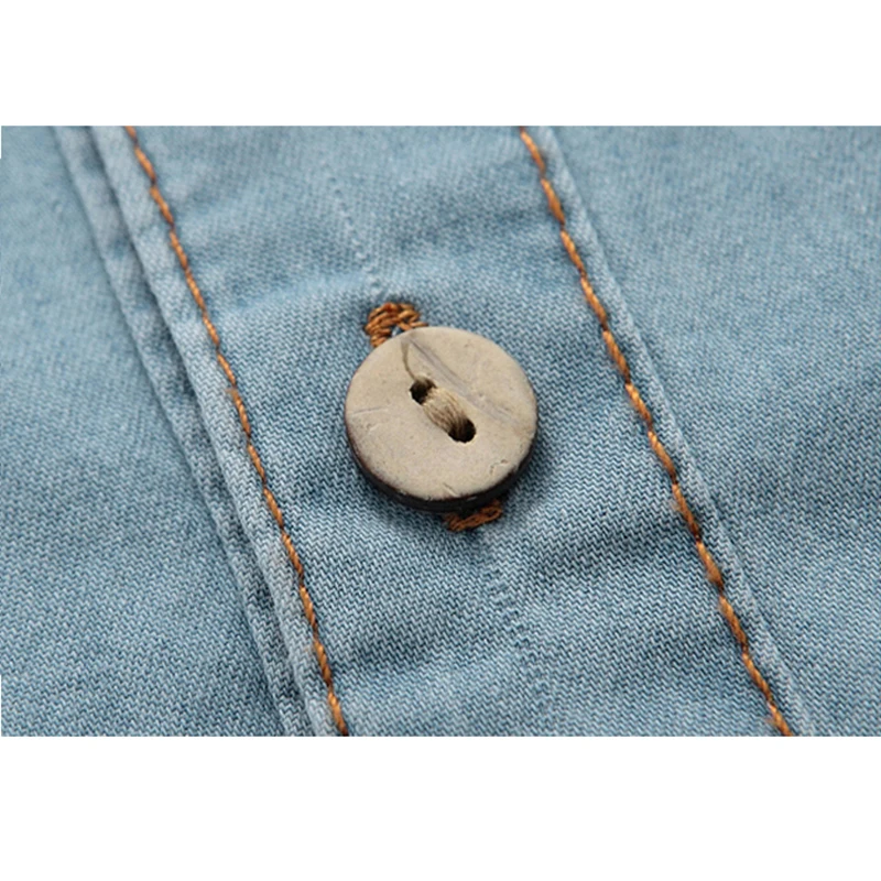 The New Men Denim Shirt Summer Style Short Sleeve Casual Slim Fit Cotton Male Social Fashionable NCX-144 | Мужская одежда
