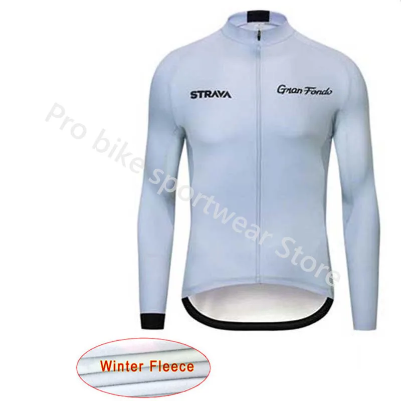 cycling jersey 08 Strava термо флис с длинным рукавом Pro team Велоспорт Джерси Спортивная одежда гоночный горный велосипед одежда Майо Ropa ciclismo - Цвет: cycling jersey 08