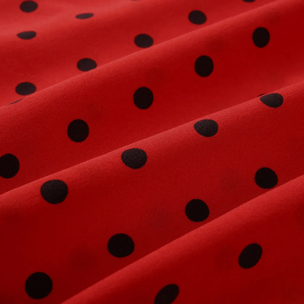 2020 женская Свободная Повседневная летняя рубашка в горошек футболка с длинным