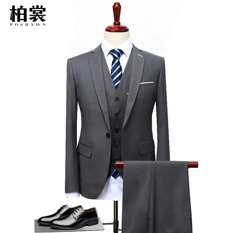 

Костюм осень-зима 2020, однотонный деловой костюм для отдыха, модные костюмы из трех предметов в английском стиле