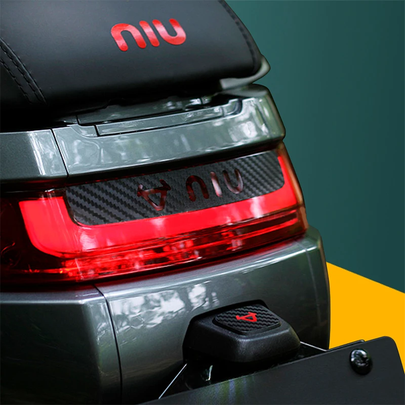 KODASKIN motorcycle 3D carbon fiber electric car brake light sticker for NIU M1