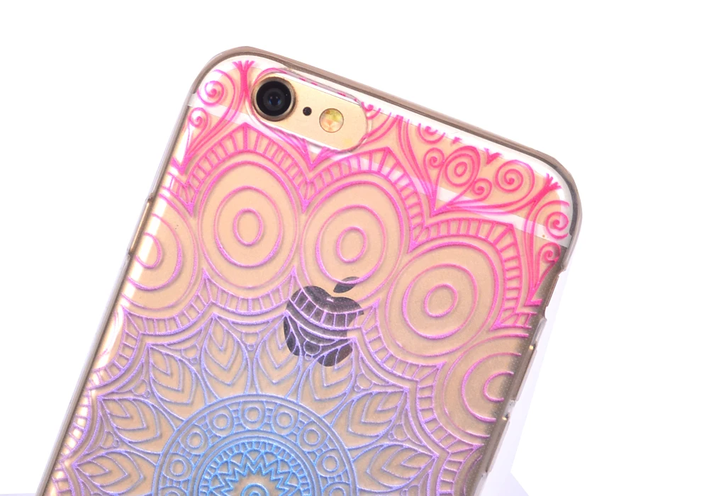Чехол на айфон 6s 6 7 8 X Plus Chic рисунком цветок прозрачные ультра-тонкий телефон для