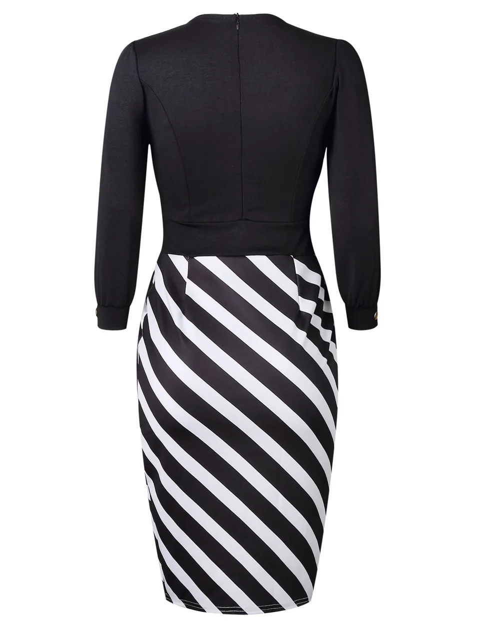 Элегантное Африканское женское платье 2019 с длинными рукавами в полоску