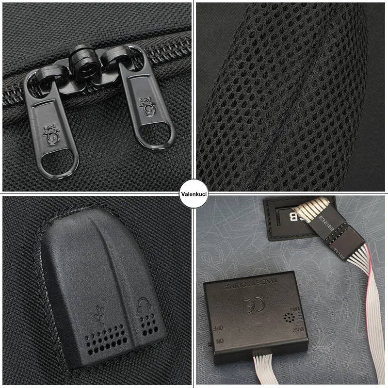 Для мужчин Детский рюкзак с возможностью зарядки по USB пароль для защиты от краж