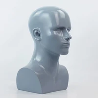 60 cm high quality fiberglass plus size male mannequin dummy headmanikin head for helmet sunglass vr hat display 6 colors