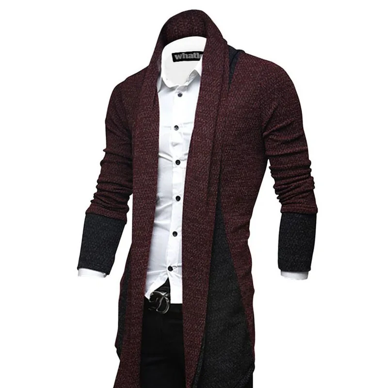 Новинка 2018 мужской комбинированный кардиган с рисунком свитер Мужская одежда