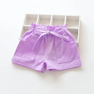 Style C Purple Шорты для девочек летние детские шорты с героями мультфильмов, лидер продаж, штаны с тремя точками, пляжные шорты ярких цветов - Цвет: Style C Purple