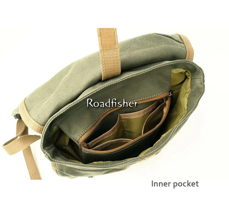 Roadfisher винтажный холщовый рюкзак на плечо для камеры DSLR цифровой SLR путешествий