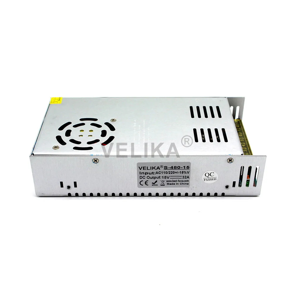 Универсальный Одиночный выход DC15V 32A 480W Драйвер импульсного источника питания