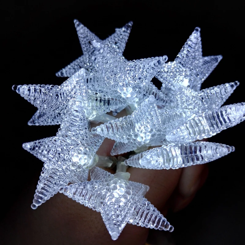 Новинка 10 светодиодов Праздничные огни пять звезд Строка фонари светодиодные