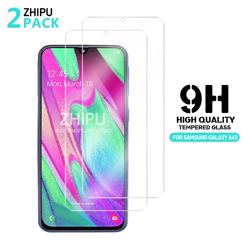 2 шт закаленное стекло для Samsung Galaxy A40 защита экрана 2.5D 9H SM A405F/DS защитная