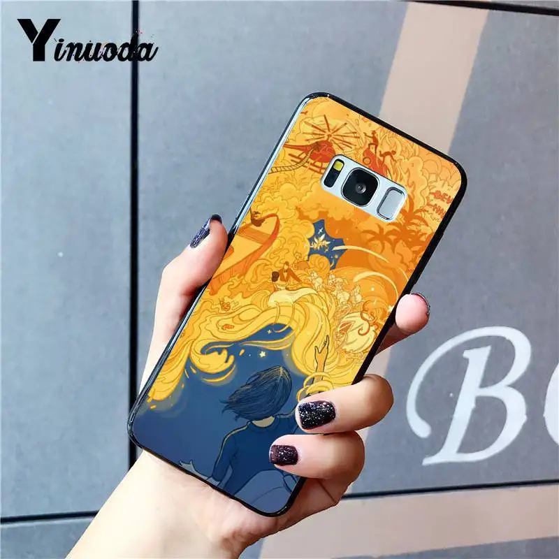 Чехол Yinuoda для телефона с японским художественным рисунком черный мягкий