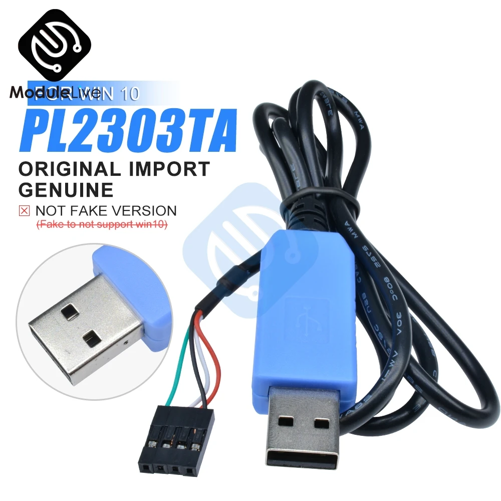 Original 1M PL2303TA USB to TTL Serial Cable Download Debug Console Converter Compatible with Win7/8/10 Replace PL2303HX | Обустройство