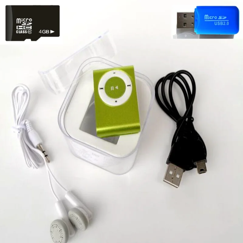 4 ГБ коробка для карт памяти mp3 плеер мини Mp3 Mususic Micro TF слот USB спортивный порт с