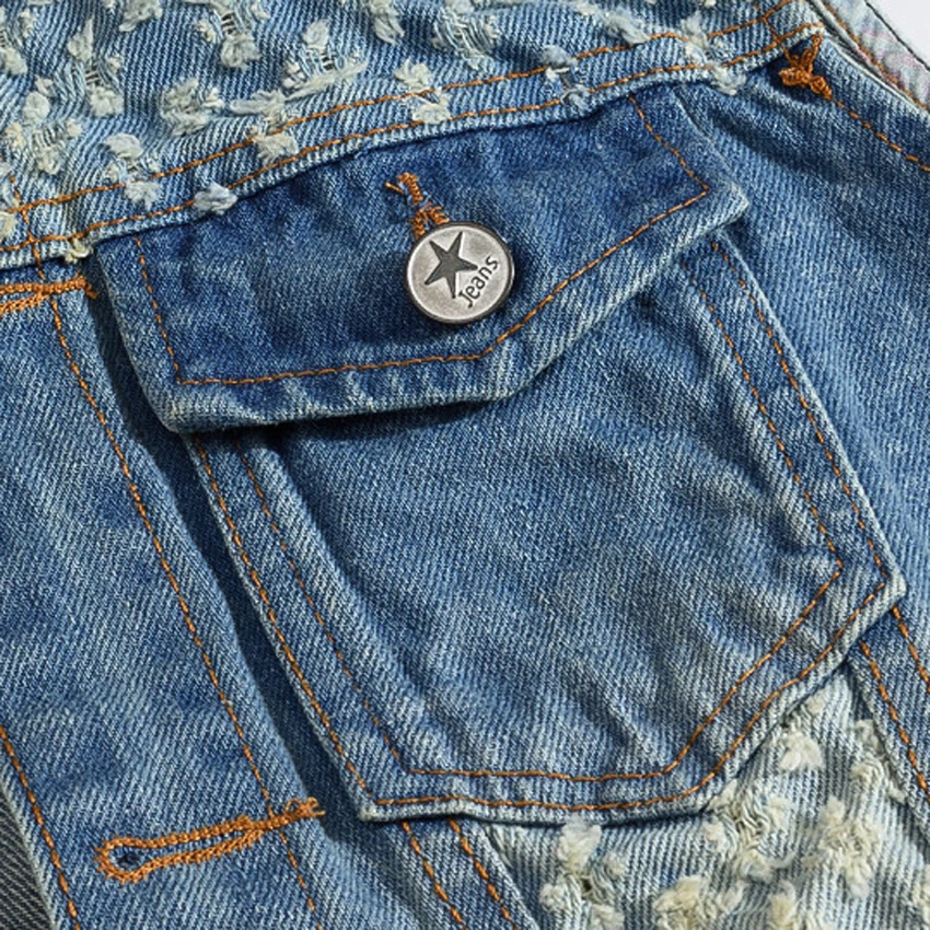 Горная кожа 2018 мужской джинсовый жилет ковбойские джинсовые куртки без рукавов