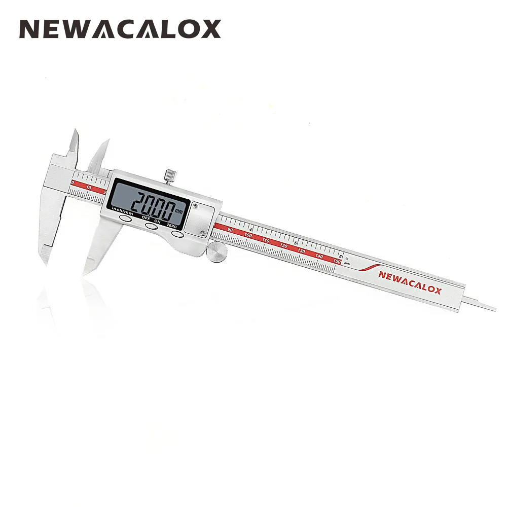Newacalox инструмент измерения Нержавеющая сталь электронной цифровой суппорт